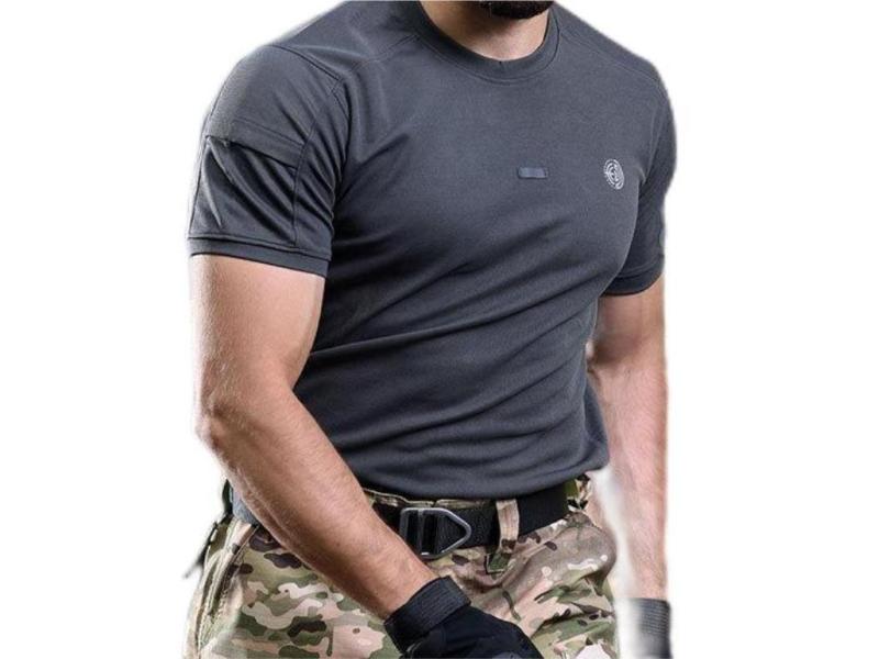 Tactical Summer Breathable Round Neat T -Shirt Men′ S Outdoor Sports, Hygroscopic Sweat, Sweat, Short Sleeves